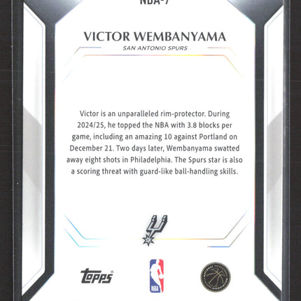 2026 Topps Exclusive Pack Victor Wembanyama #NBA-7 Wave