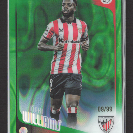 2026 Topps Chrome UEFA Champions League Inaki Williams #20 Green Lava 09/99