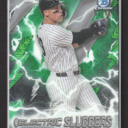 2026 Bowman Chrome Electric Sluggers Aaron Judge #ES-15 Green Refractor 02/99