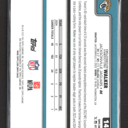 2025 Topps Chrome Travon Walker #141 LightBoard