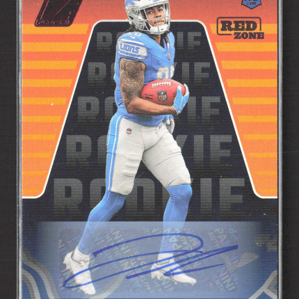 2023 Panini Zenith Football Jahmyr Gibbs #144 Red Zone RC Auto