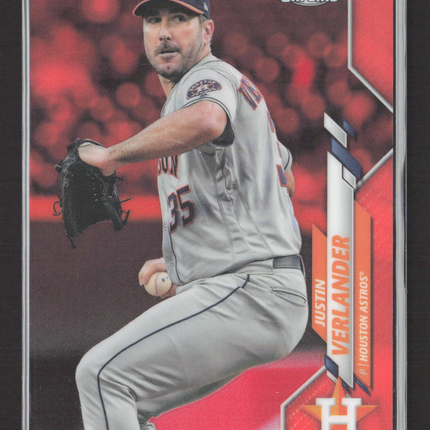 2020 Topps Chrome Justin Verlander #164 Orange Refractor /25
