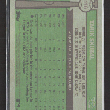 2025 Topps Heritage Tarik Skubal #116 Gold Border 40/50