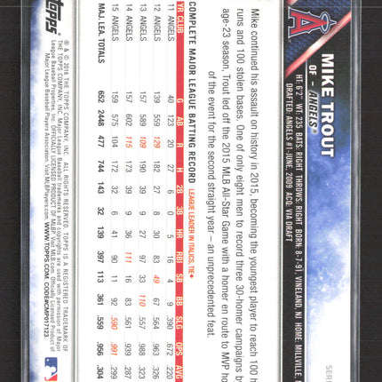 2016 Topps Series 1 Mike Trout #1 Image Variation