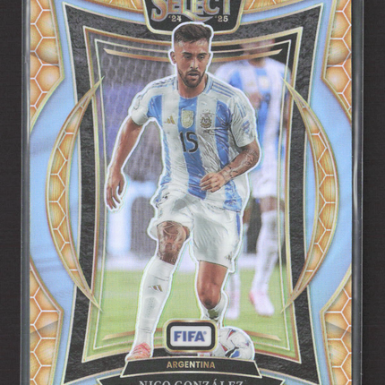2025 Panini Select FIFA Soccer Terrace Nico Gonzalez #58 Honeycomb Prizm