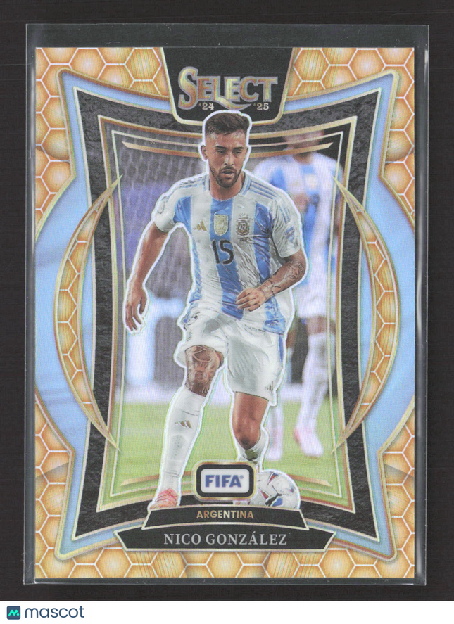 2025 Panini Select FIFA Soccer Terrace Nico Gonzalez #58 Honeycomb Prizm