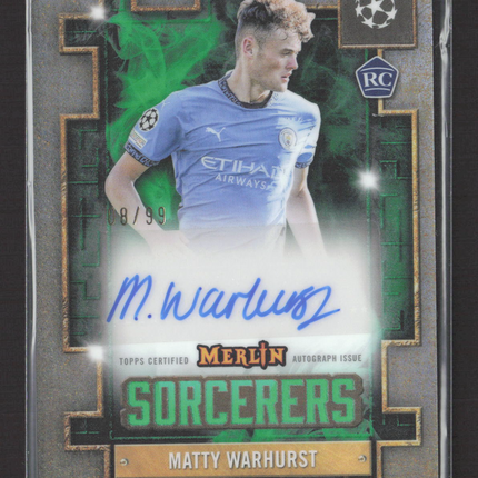 2025 Topps Merlin Sorcerers Matty Warhurst #SA-MW 08/99 RC Auto