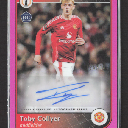 2024 Topps Merlin UEFA Club Toby Collyer #AU-TC Pink RC 126/199 Auto