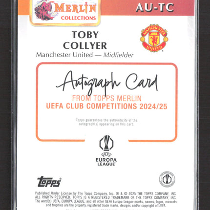 2024 Topps Merlin UEFA Club Toby Collyer #AU-TC Pink RC 126/199 Auto