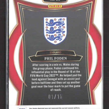 2025 Panini Select FIFA Soccer Prizm Terrace Phil Foden #65 Tessellation 01/15
