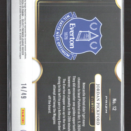 2025 Panini Select Prizm Snapshots Jordan Pickford #12 Red 14/49