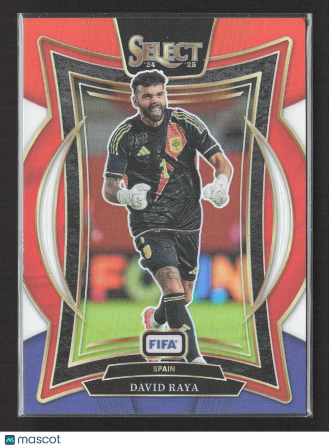 2025 Panini Select FIFA Soccer Terrace Prizm David Raya #89 Red White Blue