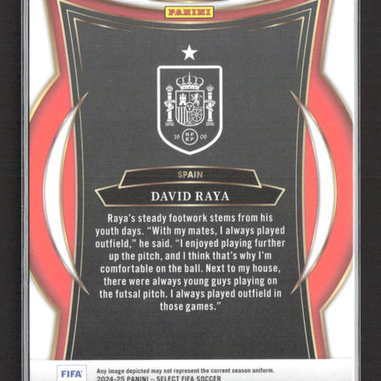 2025 Panini Select FIFA Soccer Terrace Prizm David Raya #89 Red White Blue