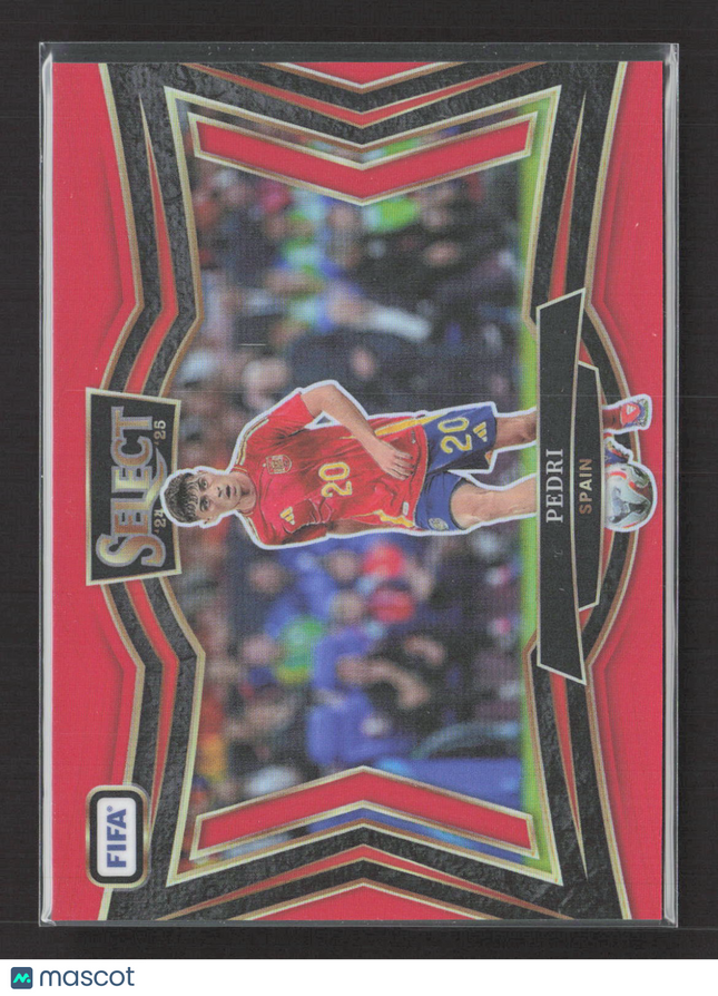 2025 Panini Select FIFA Soccer Field Level Pedri #235 Red
