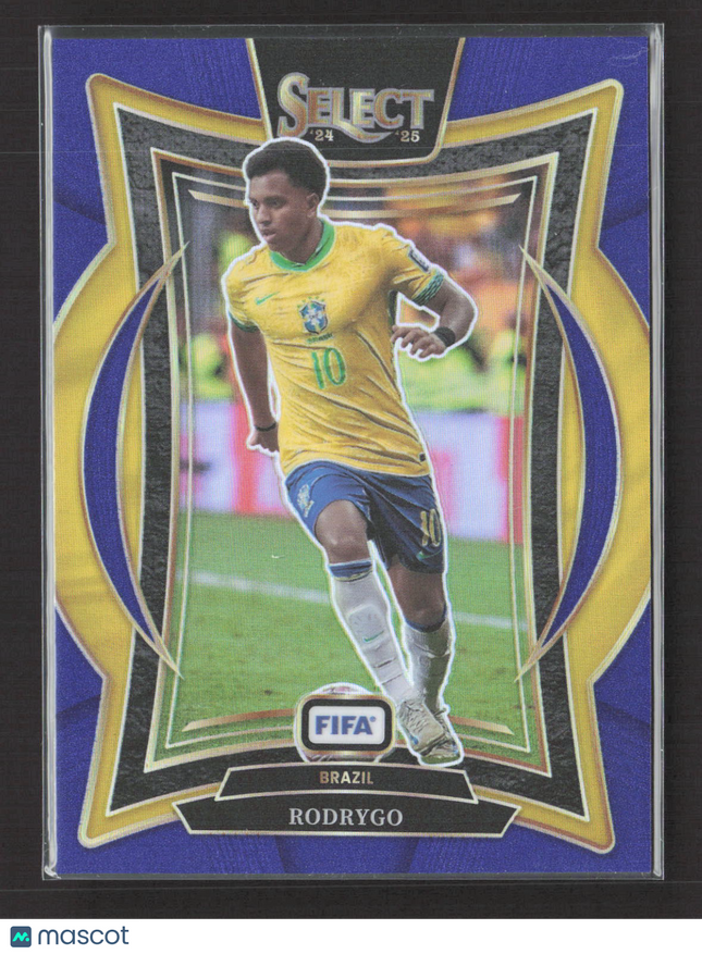 2025 Panini Select FIFA Soccer Terrace Rodrygo #63 Prizm Blue