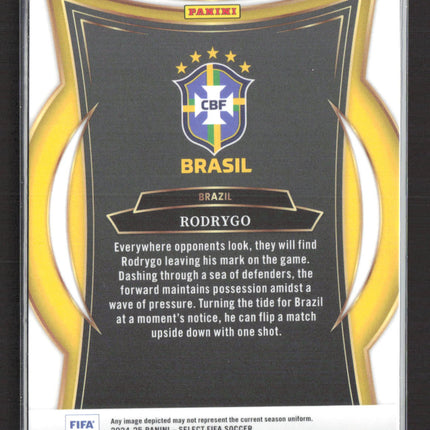 2025 Panini Select FIFA Soccer Terrace Rodrygo #63 Prizm Blue