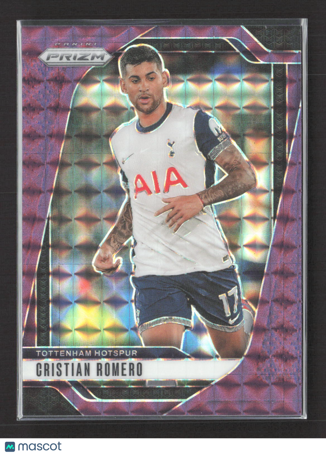 2025 Panini Prizm Premier League Cristian Romero #86 Pink Mosaic 068/249