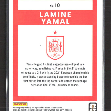 2025 Panini Donruss Road to FIFA World Cup 26 Lamine Yamal #10