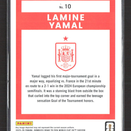 2025 Panini Donruss Road to FIFA World Cup 26 Lamine Yamal #10
