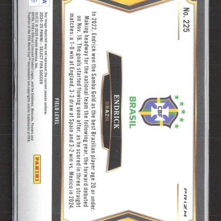 2025 Panini Select FIFA Soccer Endrick #225 Field Level Pandora