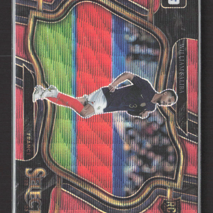 2023 Panini Select FIFA Soccer William Saliba #221 Field Level Prizm RC Red Wave
