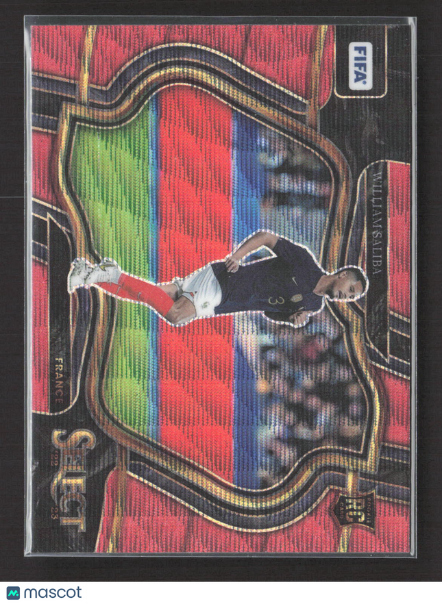 2023 Panini Select FIFA Soccer William Saliba #221 Field Level Prizm RC Red Wave