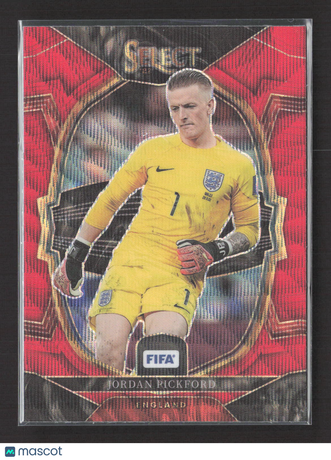 2023 Panini Select FIFA Soccer Prizm Terrace Jordan Pickford #14 Red Wave