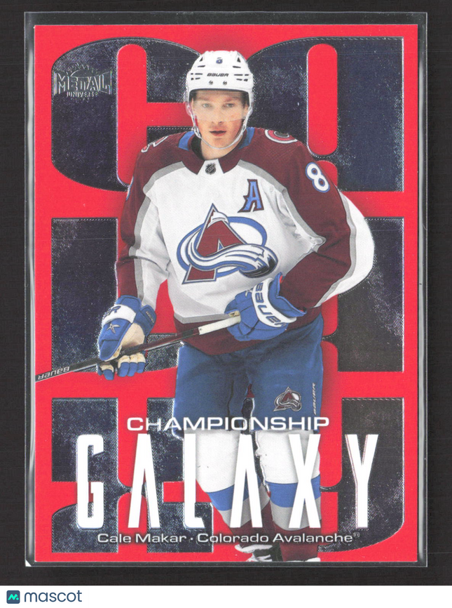 2026 SkyBox Metal Universe Championship Galaxy Cale Makar #CG-5 Red 36/99