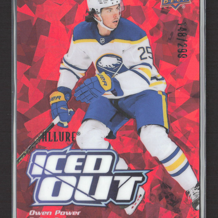 2022 Upper Deck Allure Iced Out Owen Power #IO-21 Red 148/299