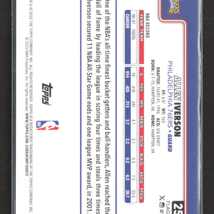 2025 Topps Flagship Allen Iverson #253 Gold /2025