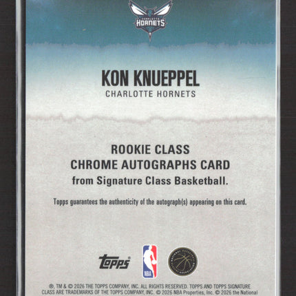 2026 Topps Signature Class Basketball Kon Knueppel #RCC-KK RC Auto