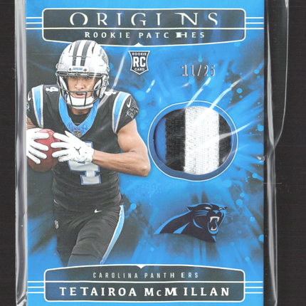 2025 Panini Origins Rookie Patches Tetairoa McMillan RC 11/25 Rookie Patch