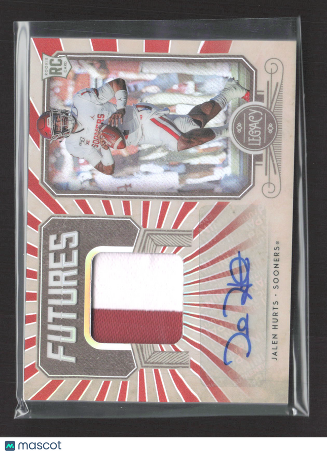 2020 Panini Legacy Futures Jalen Hurts #FP-JH1 Patch 19/75 RC Auto