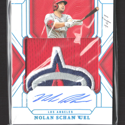 2025 Panini National Treasures Nolan Schanuel #TMS-NS Patch Logo Auto 1/1