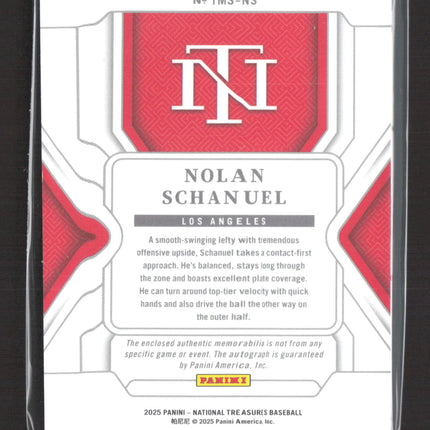 2025 Panini National Treasures Nolan Schanuel #TMS-NS Patch Logo Auto 1/1