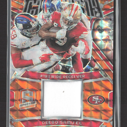 2024 Panini Spectra Prizm Deebo Samuel #CRU-DSL Orange Patch 01/10
