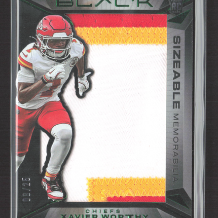 2024 Panini Black Football Xavier Worthy #SR-XWY 08/25 Patch RC Sizeable