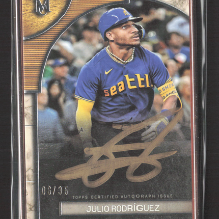 2025 Topps Museum Collection Julio Rodriguez #FMA-JR Framed 06/35 Auto