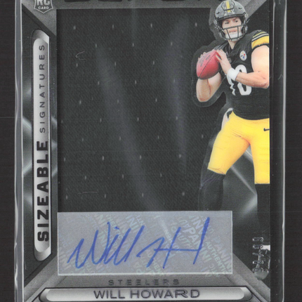 2025 Panini Black Sizeable Signatures Will Howard #SSR-WHD RC Jersey Auto /99