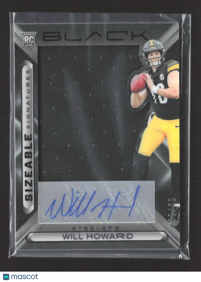 2025 Panini Black Sizeable Signatures Will Howard #SSR-WHD RC Jersey Auto /99
