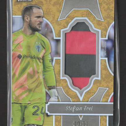 2024 Topps Finest Stefan Frei Gold Finest Fabric Relic Match-Worn Patch /50