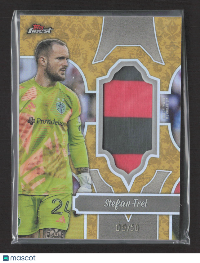 2024 Topps Finest Stefan Frei Gold Finest Fabric Relic Match-Worn Patch /50