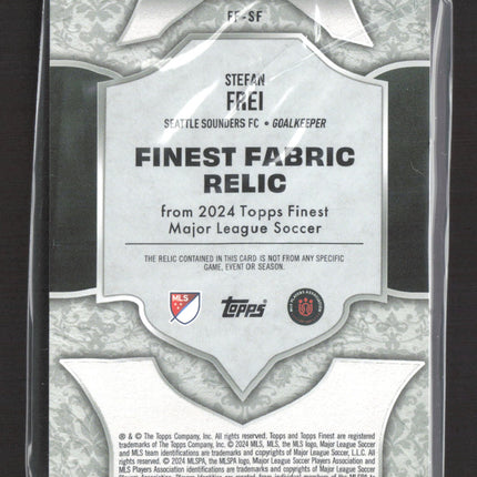 2024 Topps Finest Stefan Frei Gold Finest Fabric Relic Match-Worn Patch /50