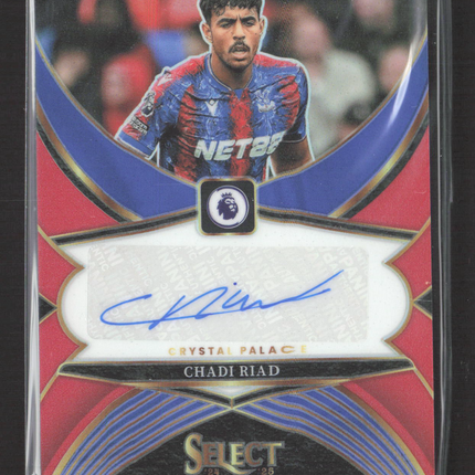2025 Panini Select Premier League Soccer Chadi Riad #SS-CR Red Auto