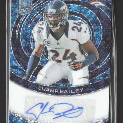 2023 Panini Spectra Prizm Champ Bailey #SIG-CBA Blue Disco 29/50 Auto