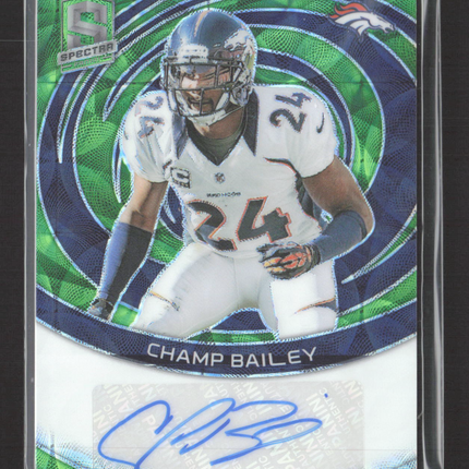 2023 Panini Spectra Prizm Champ Bailey #SIG-CBA Green 07/35 Auto