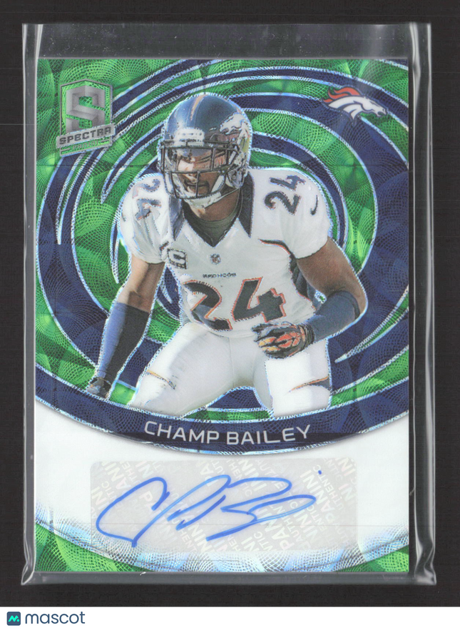 2023 Panini Spectra Prizm Champ Bailey #SIG-CBA Green 07/35 Auto