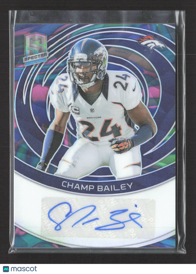 2023 Panini Spectra Prizm Champ Bailey #SIG-CBA /4 Auto neon marble