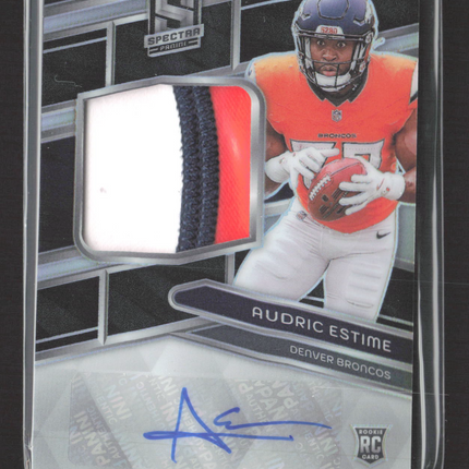 2024 Panini Spectra Prizm Audric Estime #220 Patch RC /99 Auto