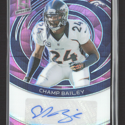2023 Panini Spectra Prizm Champ Bailey #SIG-CBA Pink 10/15 Auto